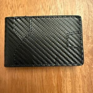 NWT Carbon Fiber Black Wallet